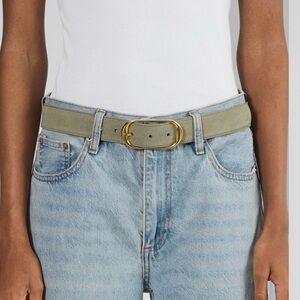 Aritzia Halo Solid Brass Suede Belt